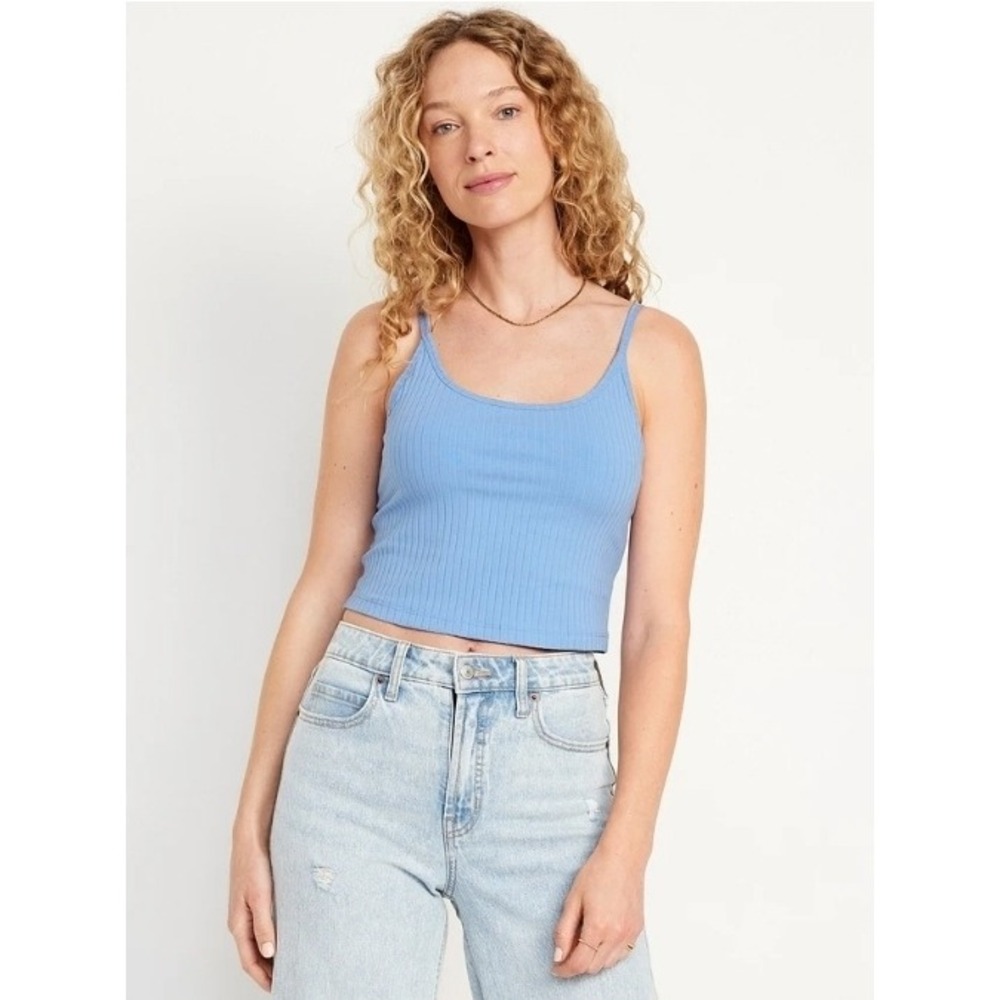 Old navy fitted ultra-crop ribbed cami  Large NWT